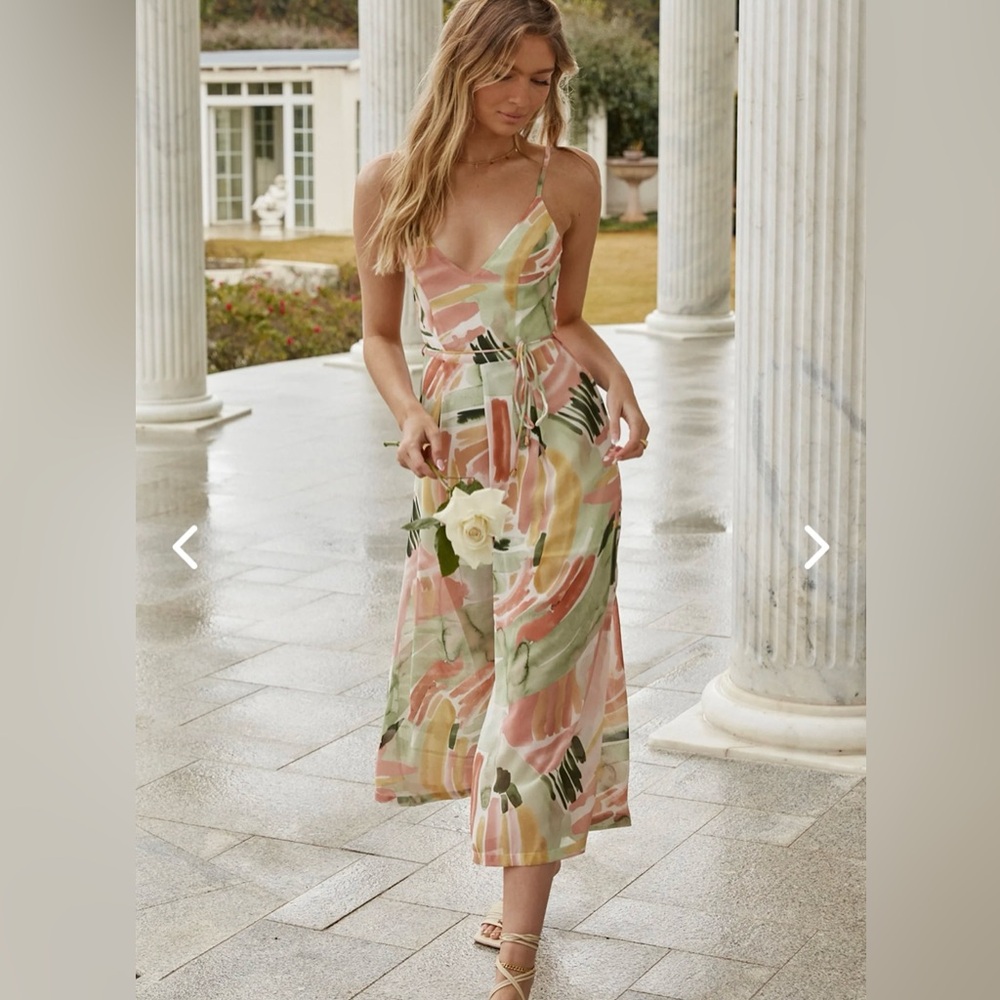 Abstract Print Midi Romper - Picture 13 of 13